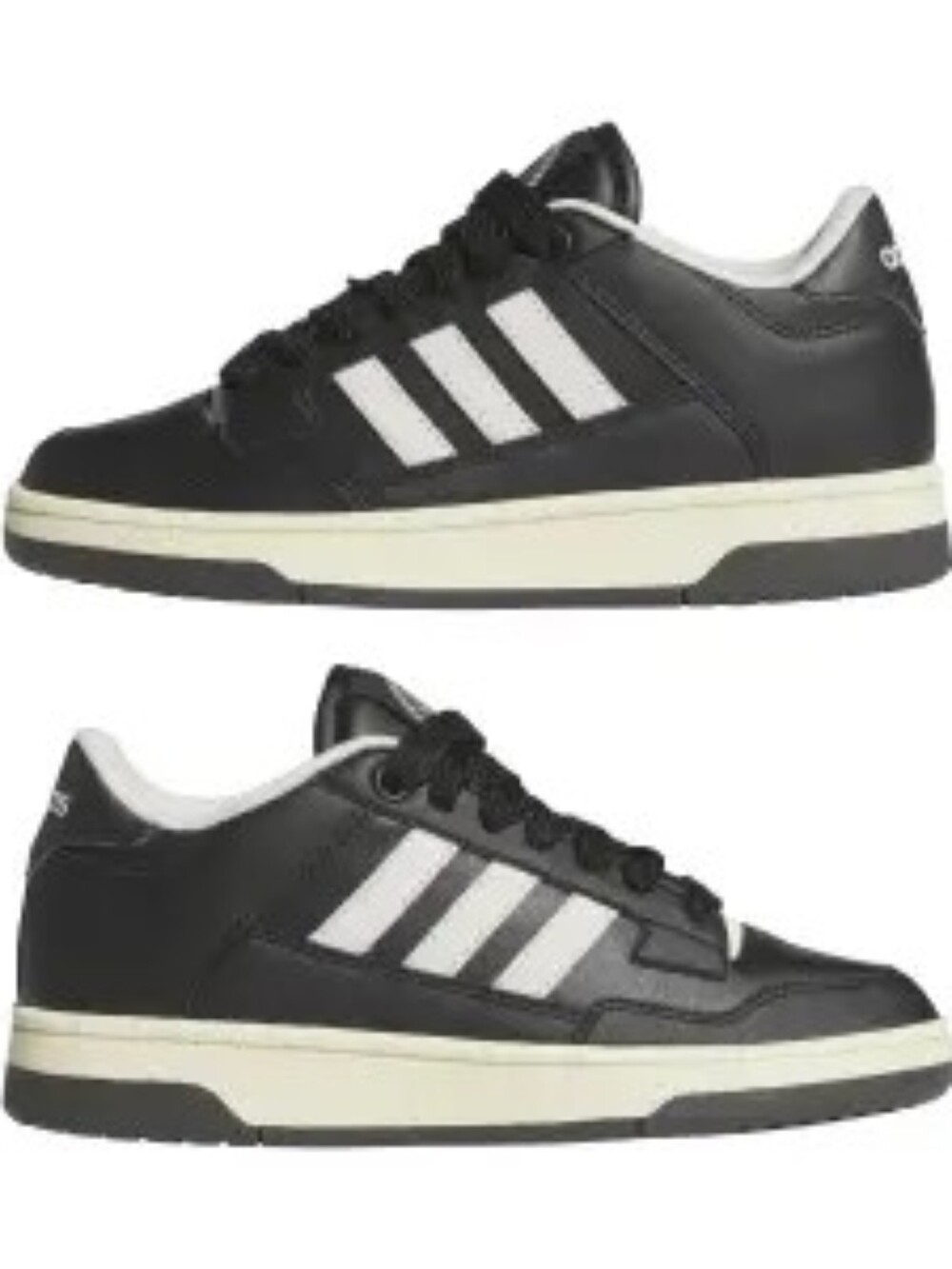adidas Children's Trainers Rapid Court Black and White Low-Top Athletic Sneakers